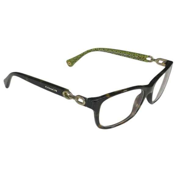 Coach HC5232 Fannie Dark Tortoise/Green Sig C Eyeglass Glasses Frames 52-16 135 - Picture 5 of 15